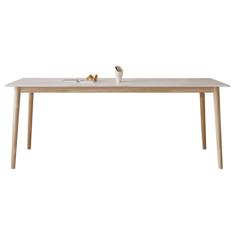 Rectangle Dining Table Set 1/2/6/7/9 Pieces Modern Sintered Stone Table Armless Chairs