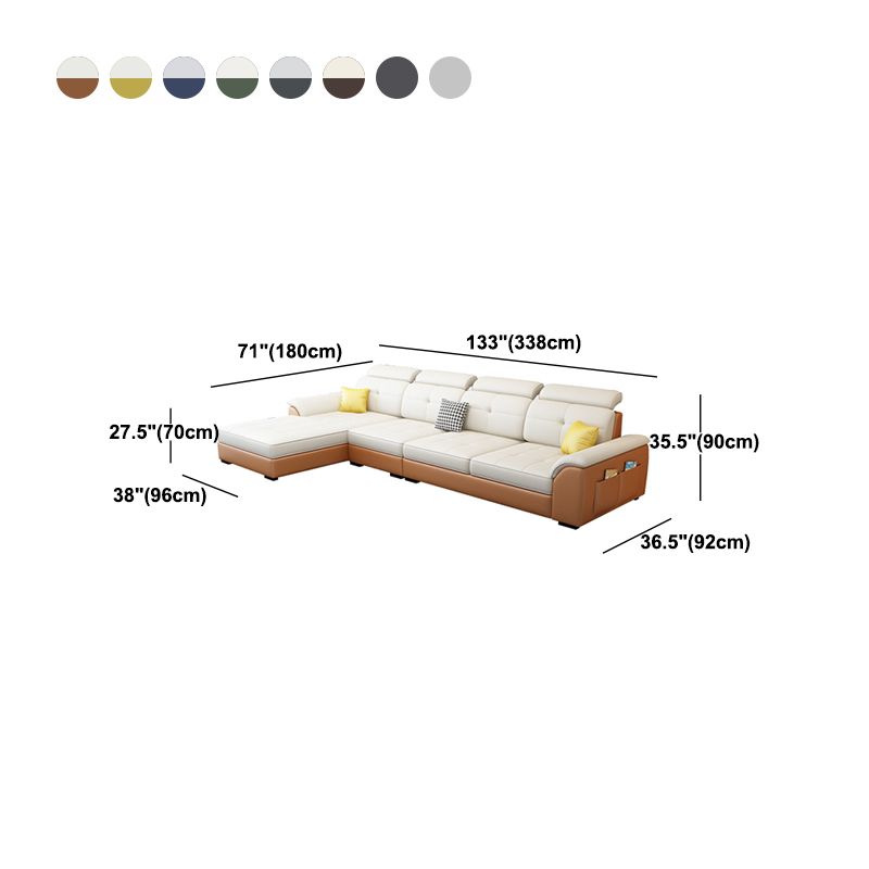Nordic Style Sofa Bed Latex/sponge Seat Filling Imitation Leather Sofa