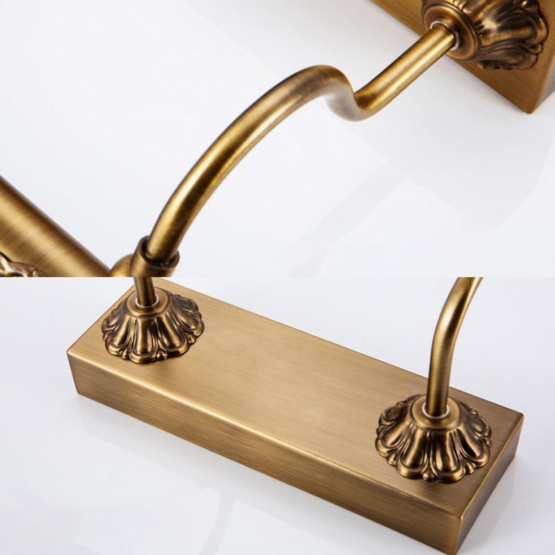 Metallic Linear Vanity Light Modernism Style 18"/21.5" Wide LED Brass Wall Sconce Lighting in Warm/White Lighting for Bathroom