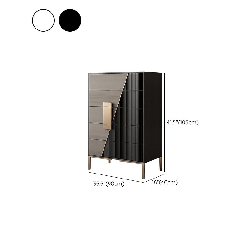 Glam Horizontal Storage Chest Wood Soft-Close Drawers Double Chest