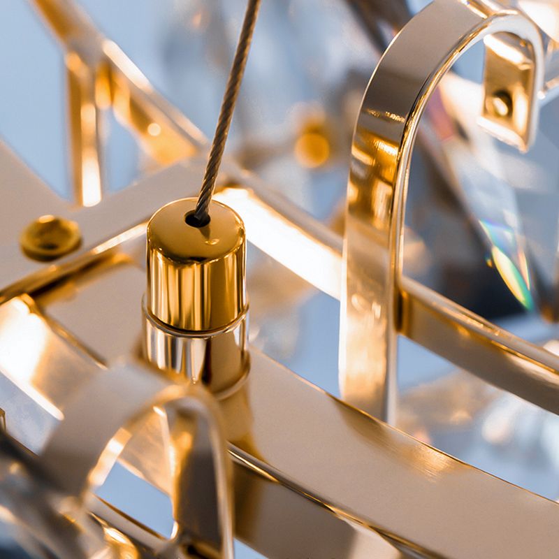 Hedendaagse cirkelvormige hanger kroonluchter licht kristal kroonluchter verlichting