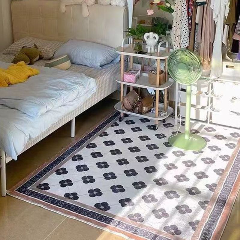 Green Modern Rug Graphic Polyester Tear Resistant Rug for Drawing Room