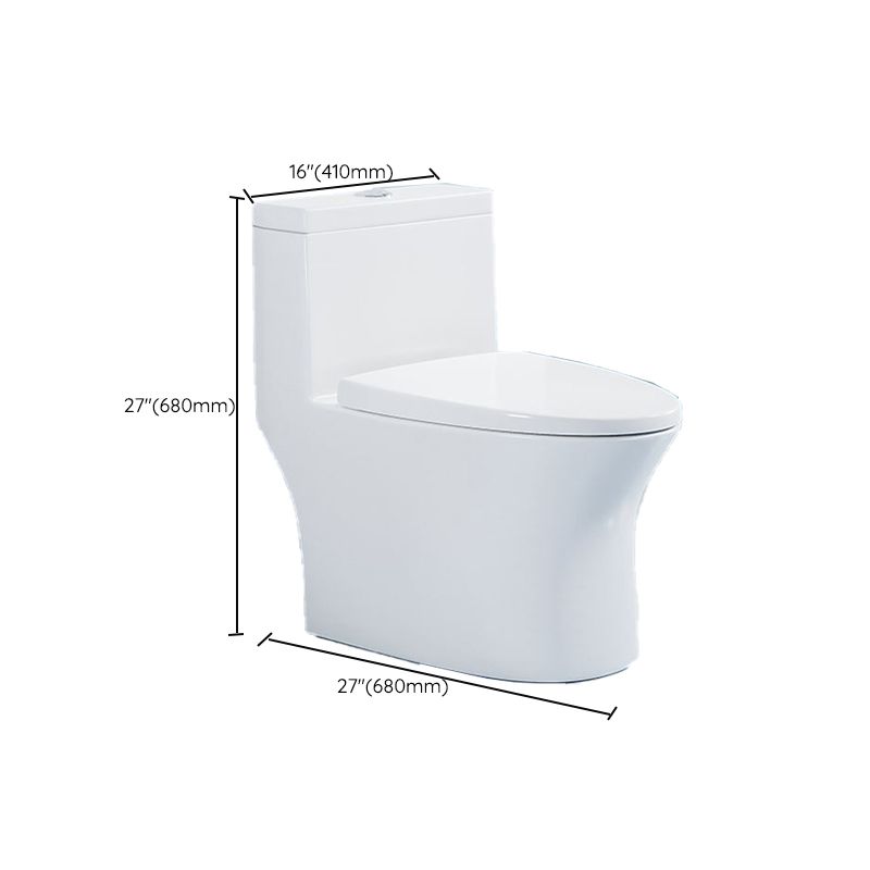 Modern Floor Mounted Flush Toilet White Urine Toilet with Seat for Bathroom