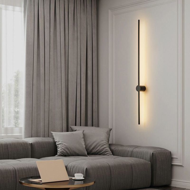 Minimalism LED Wall Sconce Thin-Line Sconce Lighting with Brass for Living Room