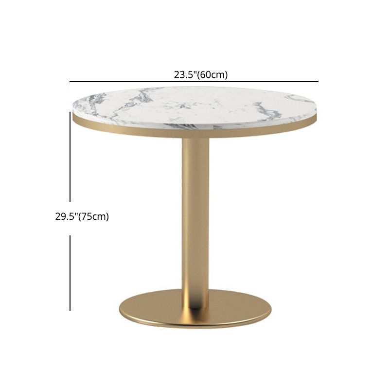 1/3/4/5 Pcs Metal Glam Style Dining Room Set with Round Table Dinette Set