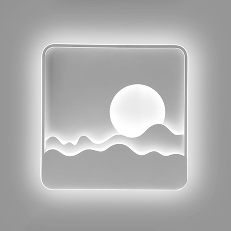 Geometrische Form Metallwandlicht moderne Stil 1 Lichtwand montieren Licht in Weiß