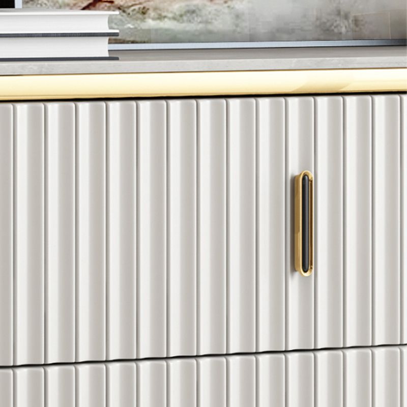 Glam Engineered Wood Storage Chest Bedroom Horizontal Chest with Drawers