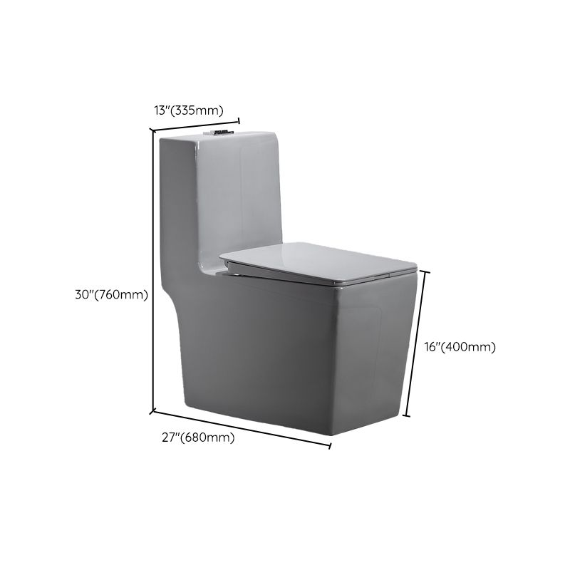 Modern One Piece Toilet Bowl Siphon Jet Flush Toilet with Seat
