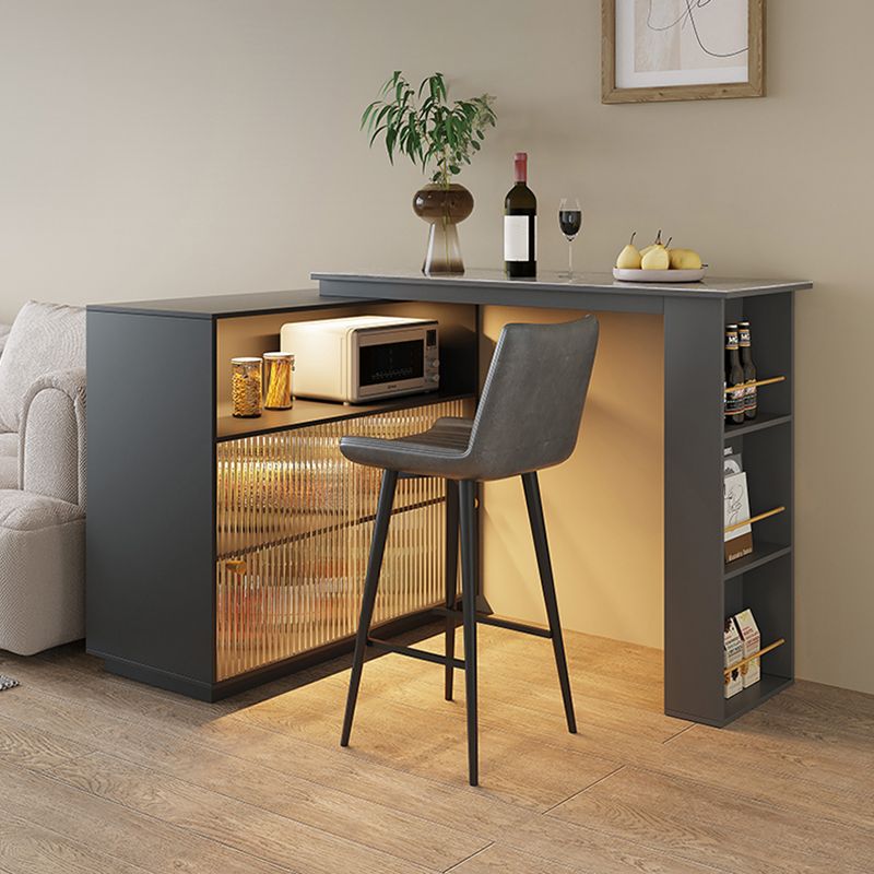 Modern 1/2/3 Pieces Stone Rectangular Bar Table Set for Living Room