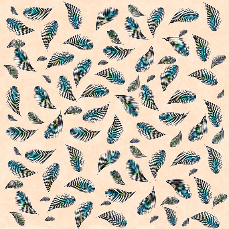 Tropical Leaf Plant Mural Modern Style Stain Resistant Wall Art for Room