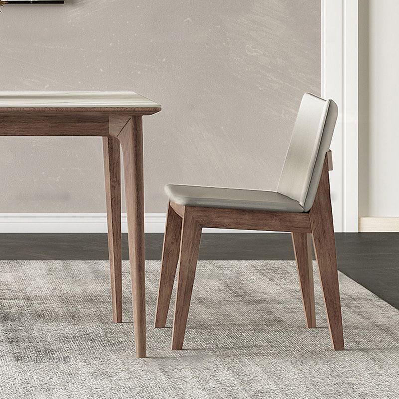 Traditional Style Chair Wood Solid Back Dining Room Chair for Dining Room