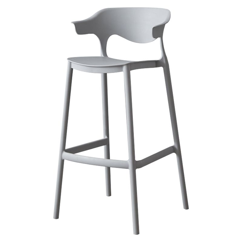 Nordic Stackable Bar-stool Plastic Counter Bar Stool with Plastic Legs for Home