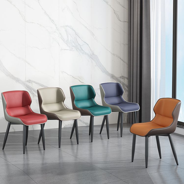 Juego de sillas de metal de estilo industrial, sillas laterales con respaldo lateral para cocina, comedor