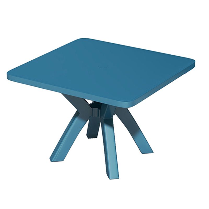 Acrylic Square Patio Dining Table 1/5 PCS Dining Set with Stackable Chairs for Outdoors