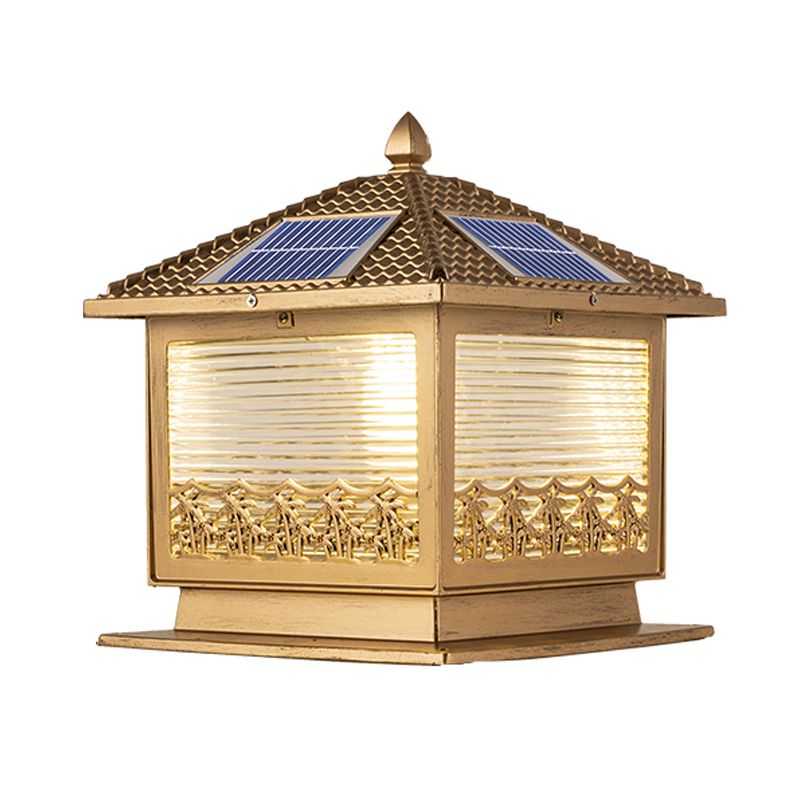 Modern Pillar Light Creative LED Solar Lighting Fixture for Garden