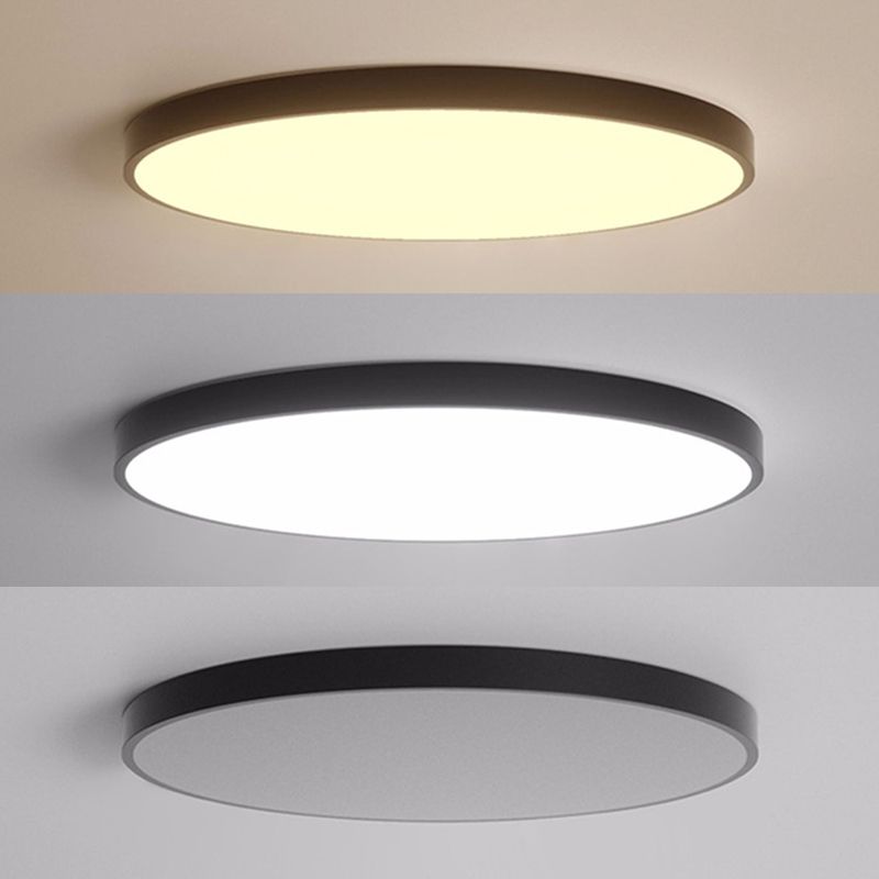Ultra-thin Round Flush Mount Ceiling Lights Minimalist LED Flush Ceiling Lights for Bedroom