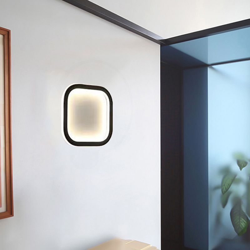 Geometry Shape Metal Wall Light Modern Style Single Light Wall Sconce Light