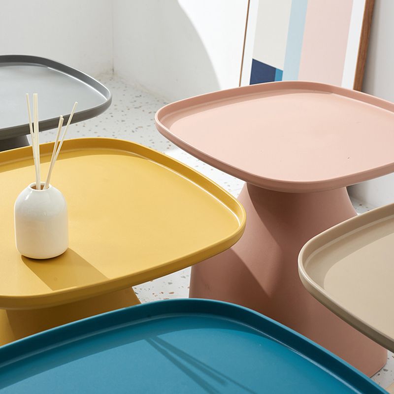 1 Single Modern Plastic Round Coffee Table Pedestal Cocktail Table