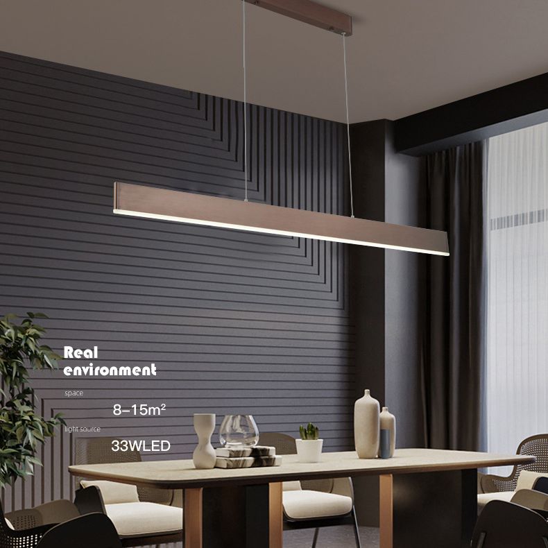 Rectangle Island Chandelier Lights Simplicity Acrylic Chandelier Lighting Fixtures for Restaurant