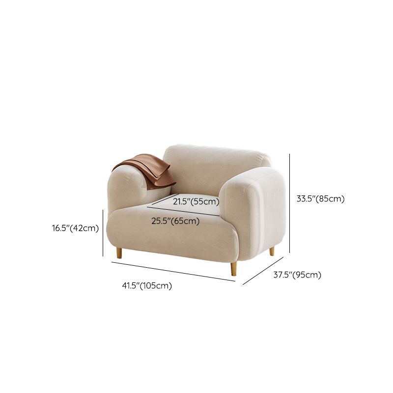 Contemporary Velet Seating Tufted Back Square Arm Sofa for Living Room
