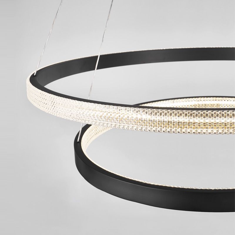 Clear Acrylic Shade Minimalist Suspension Light for Living Room Dinning Room