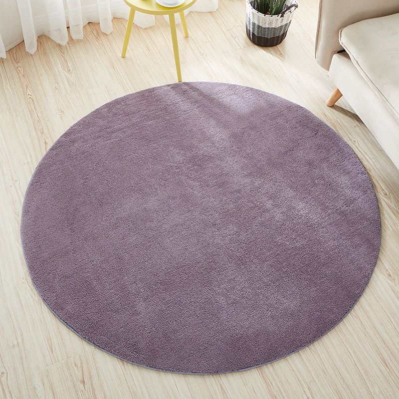 Ronde gewone shag tapijt polyester casual binnen tapijt niet-slip achterste ruggengiert tapijt voor woonkamer