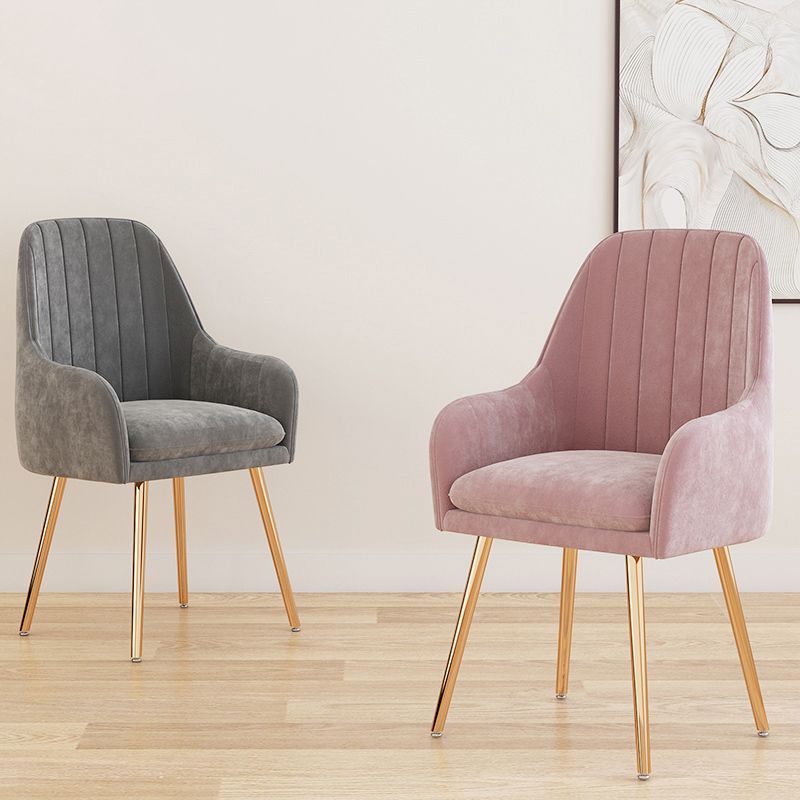 Silla de comedor tapizada escandinava con respaldo sólido, silla individual para el hogar