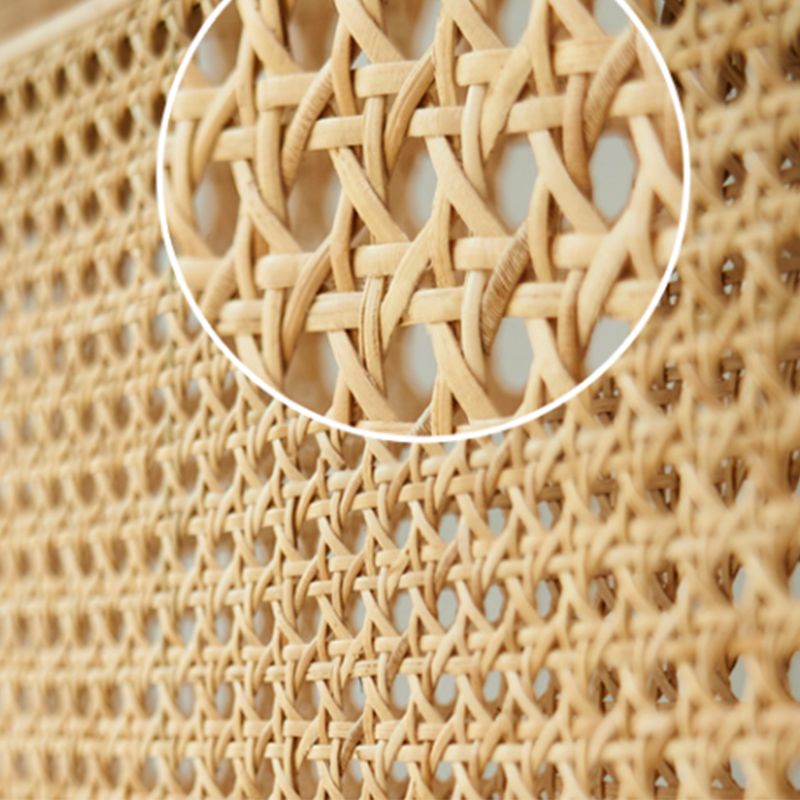 Tropical Rattan Style Bed in Brown with Headboard and Footboard