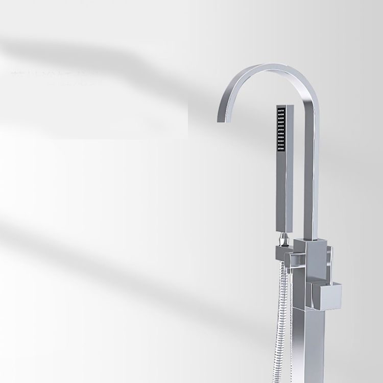 Modern Bathroom Faucet Floor Standing Handheld Shower Head Bathtub Faucet