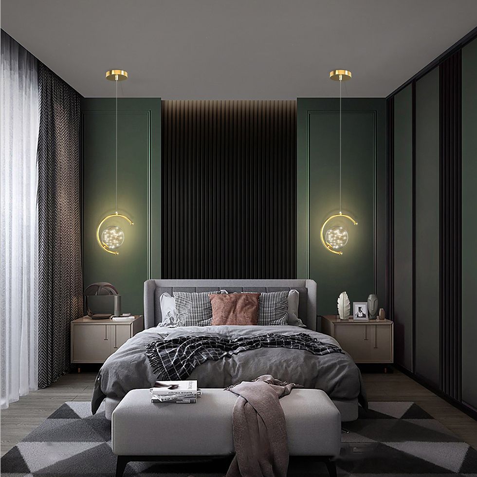 Moderne Glasleitungshänge Deckenleuchte 1-Licht-globale Deckenheize Anhänger Licht