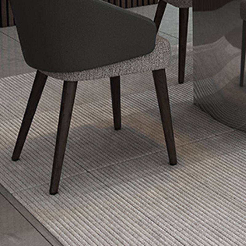 Glam Dinette Set for Dining Room 1/4/5/7 Pcs Glossy Gray Dining Table Set