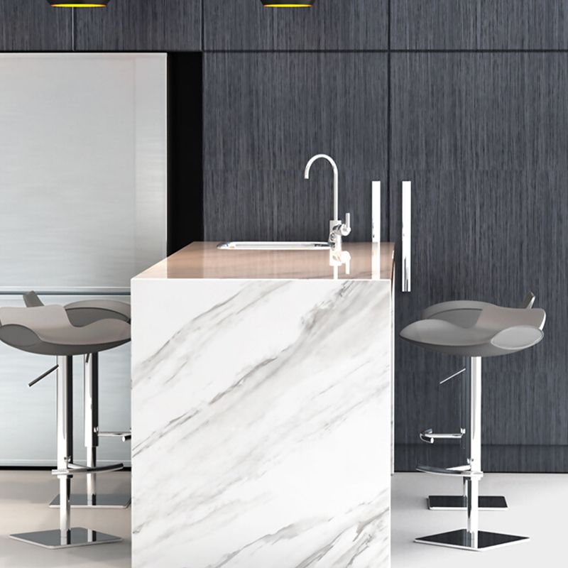 Industrial Style Bar Stool Leather Adjustable Counter Stool for Bristol