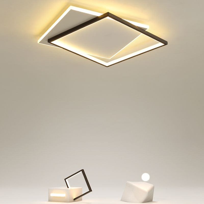 Plafond métallique carré Light Mount de montage simple LED Black Light