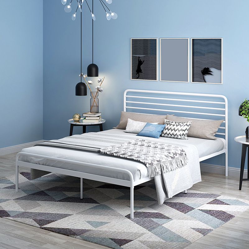 84.65 inch Wide Industial Bed Frame Metal Bed with Headboard