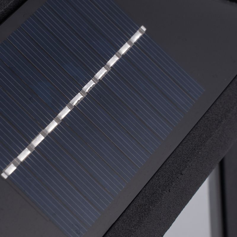 LED Black Solar Pillar Lamp Waterproof Outdoor Light for Garden