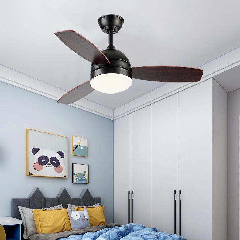 Metal Ceiling Fan Lighting Modern Style 1 Light Ceiling Fan Light for Bedroom