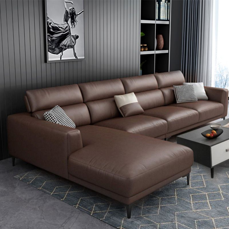 Modern Cushions Recessed Arm Living Room Faux Leather Seating