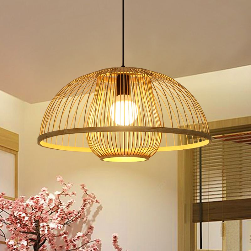 Bamboo moderne suspendu le luminaire pendentif simple pour le salon du salon