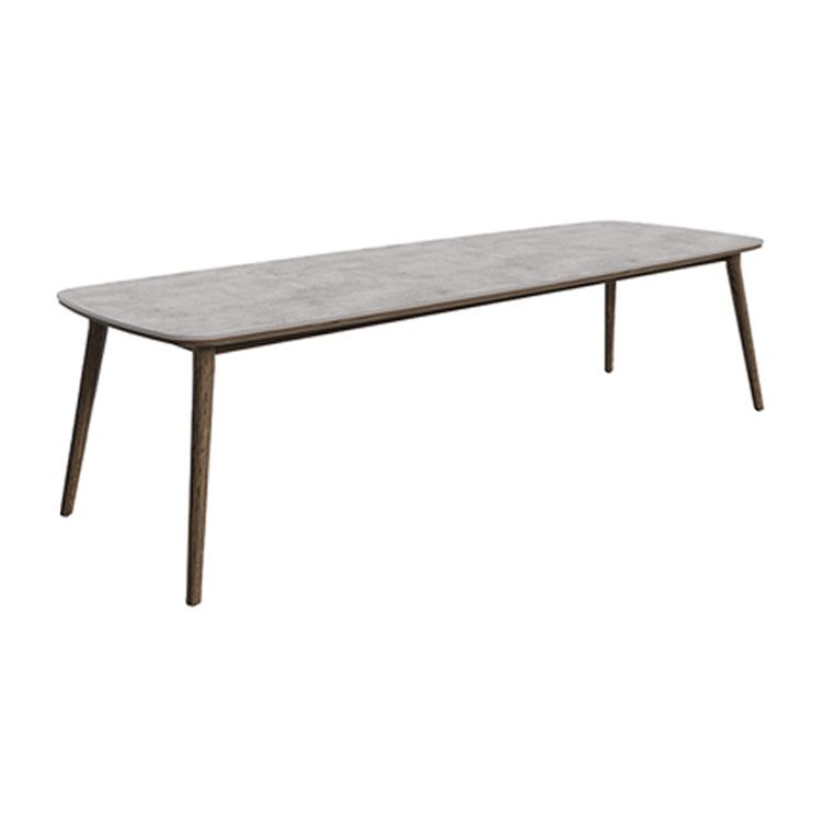 Boho Style Stone Dining Set 1/5/8 Pieces Rectangular Dining Table Set for Outdoor