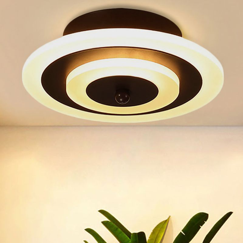 Modern Concentric Ceiling Lamp Acrylic Flush Ceiling Light for Living Room Hallway