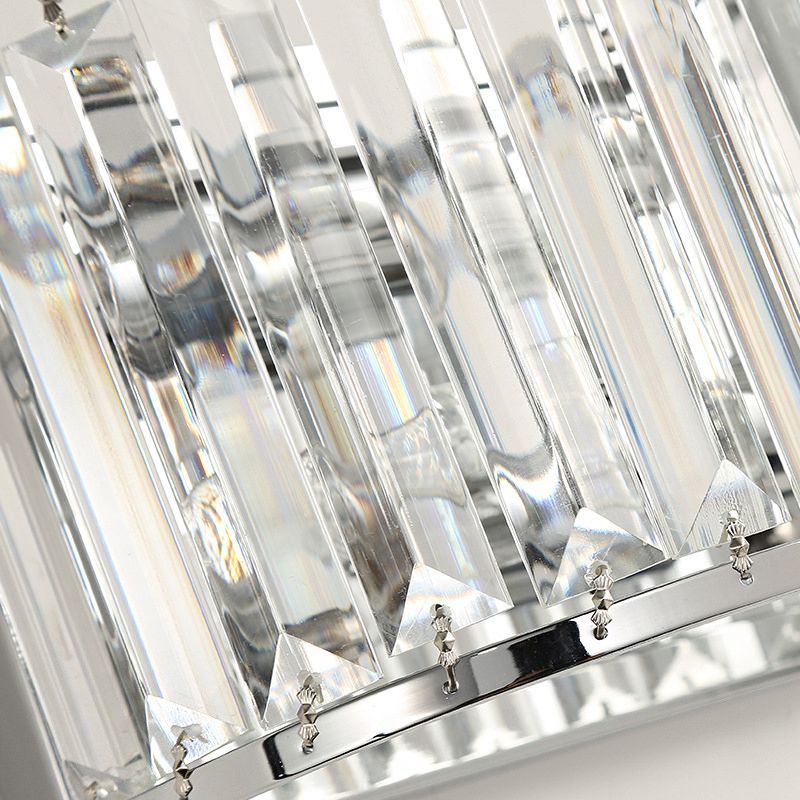 Trommel heldere kristallen wand gemonteerd licht modernisme stijl 2 bollen chroom afwerking wandlamp