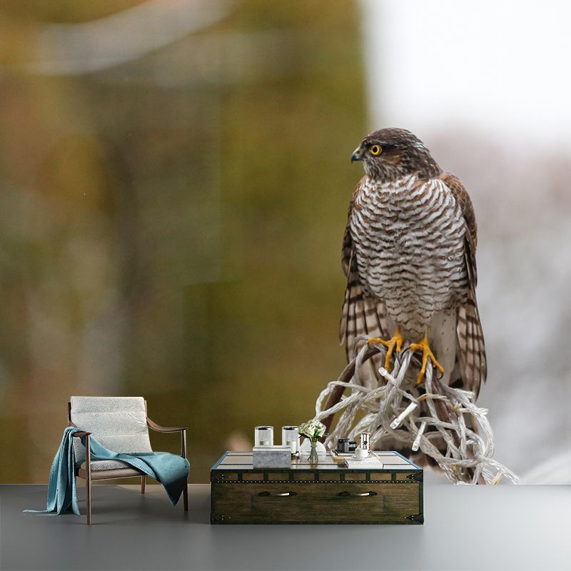 Modern Wild Animal Mural Wallpaper Moisture Resistant Living Room Wall Covering