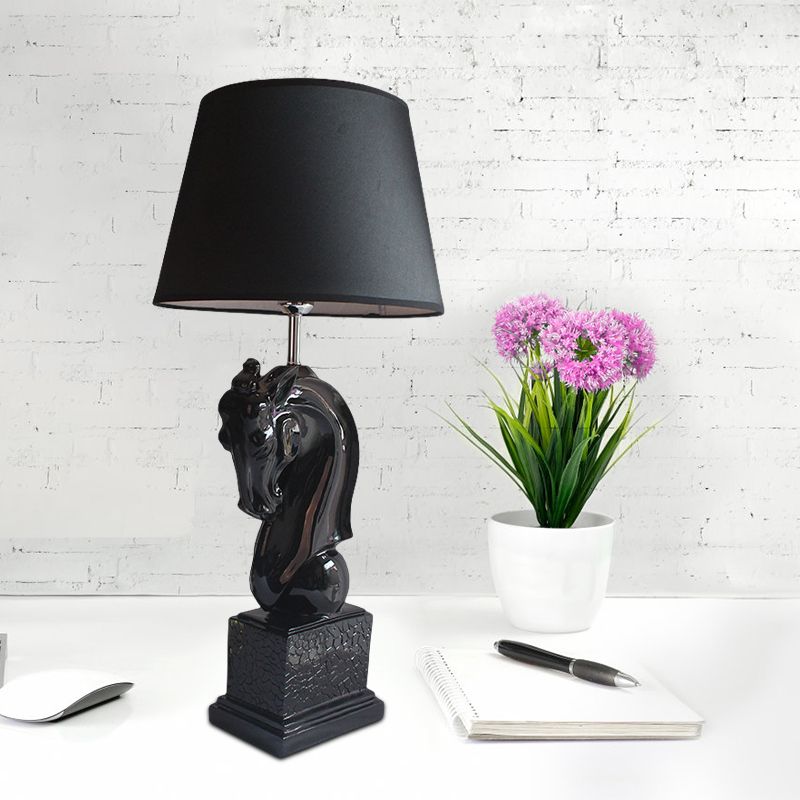 Résine noire / blanc lampe de la lampe de carreau de masse simple