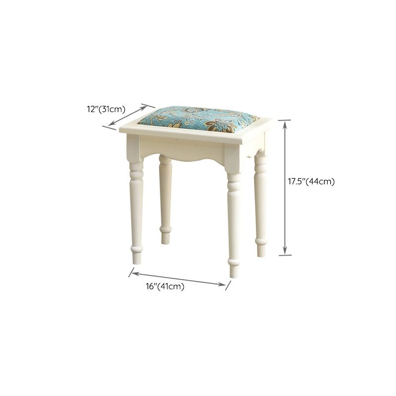 17.72" Wide Vanity Set with Drawers Solid Wood Make-up Vanity