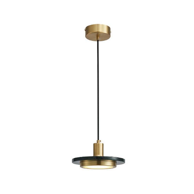 Pendentif en marbre géométrique Postmodern 1-bulbe petite lumière suspendue pour salle à manger