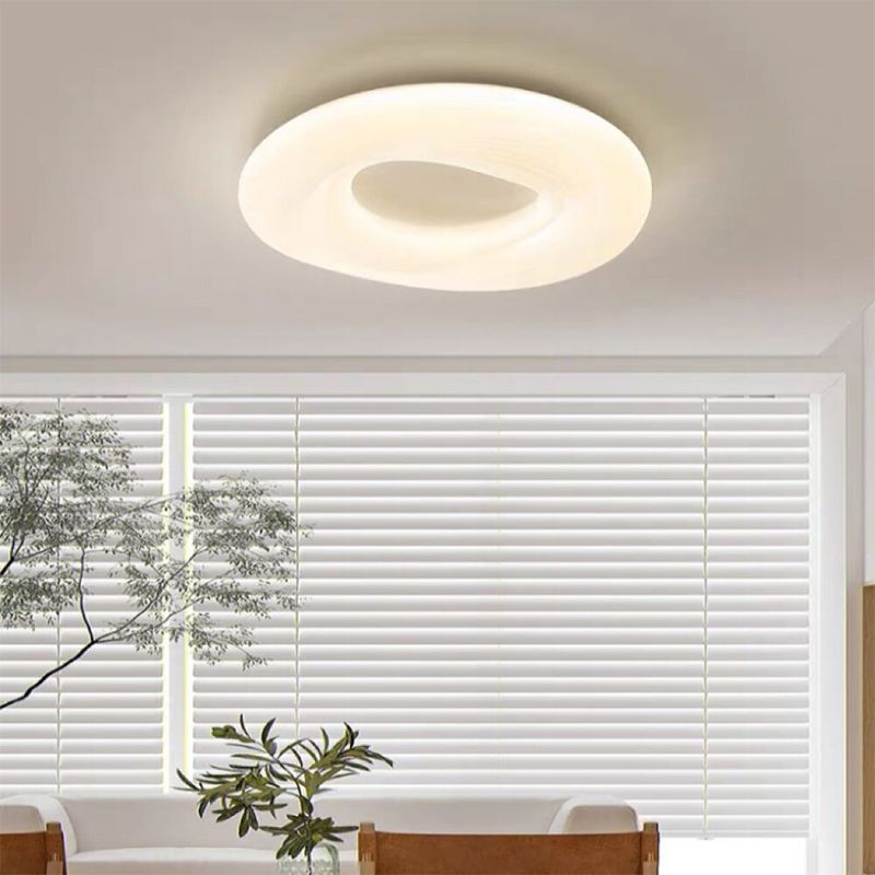 Modern LED Flush Round in White Iron and Acrylic Ceiling Flush Lighting