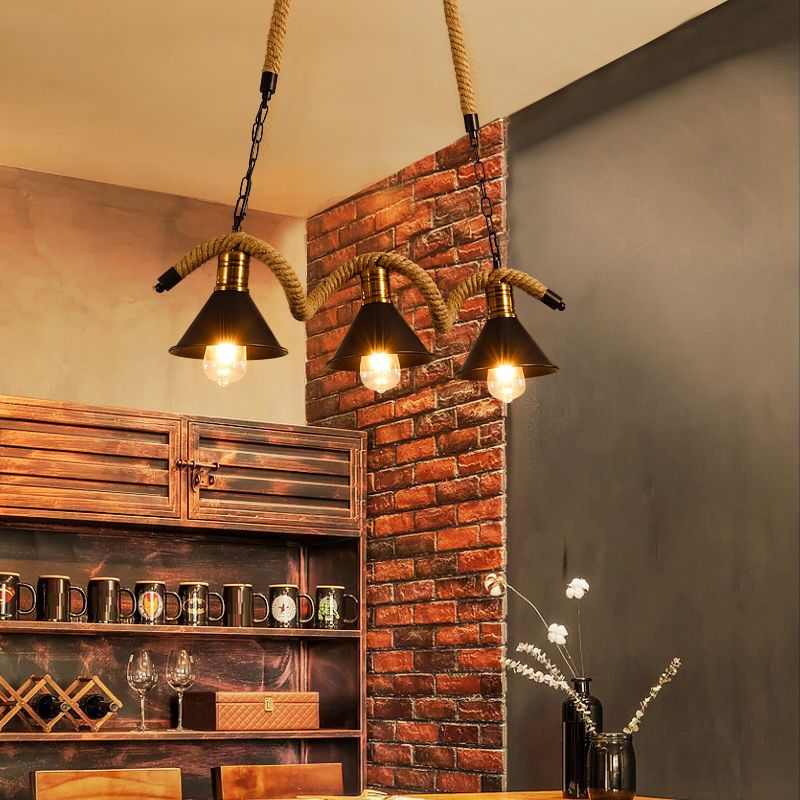 Industrial Island Light Metal Pendant Lighting Fixture for Dining Room