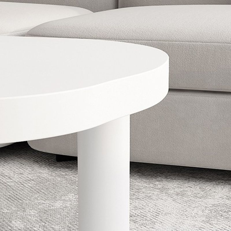Scandinavian Coffee Cocktail Table Solid Wood Coffee Table in White