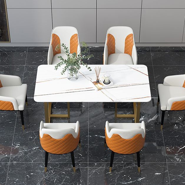 Mesa de comedor de rectángulo de lujo tradicional mesa de doble pedestal