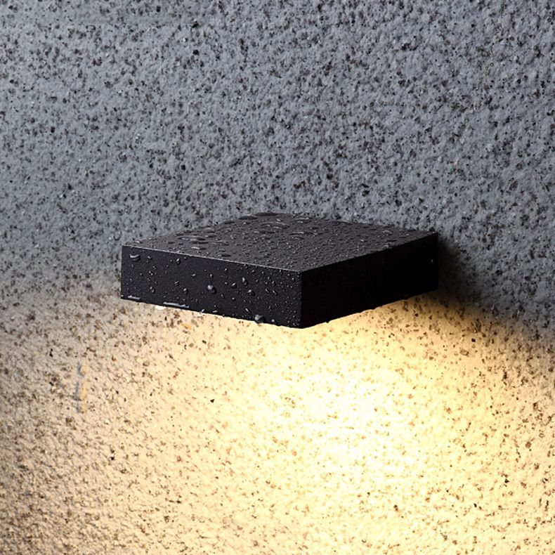 Modern Aluminum Wall Light Cube Black Rotatable LED Wall Washer for Outdoors